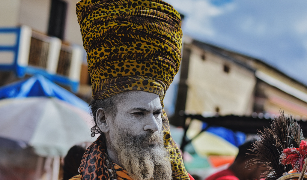 Holy Hindu Sadhu at Kedarnath Dham included in the Chardham package spiritual tour.