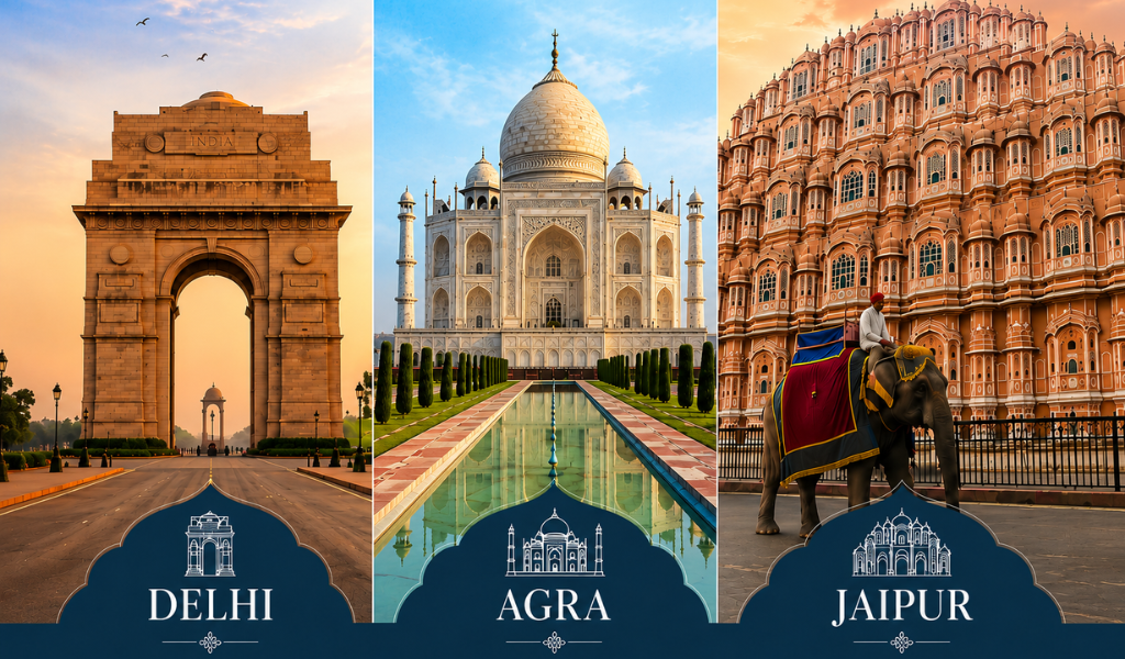 Golden Triangle With Historical Monument Delhi Agra Jaipur sightseeing tour package