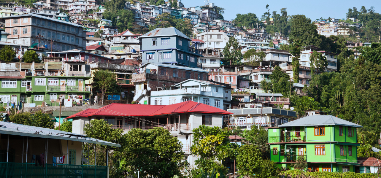 Kalimpong Tour Package hill town scenic view colorful houses landscape