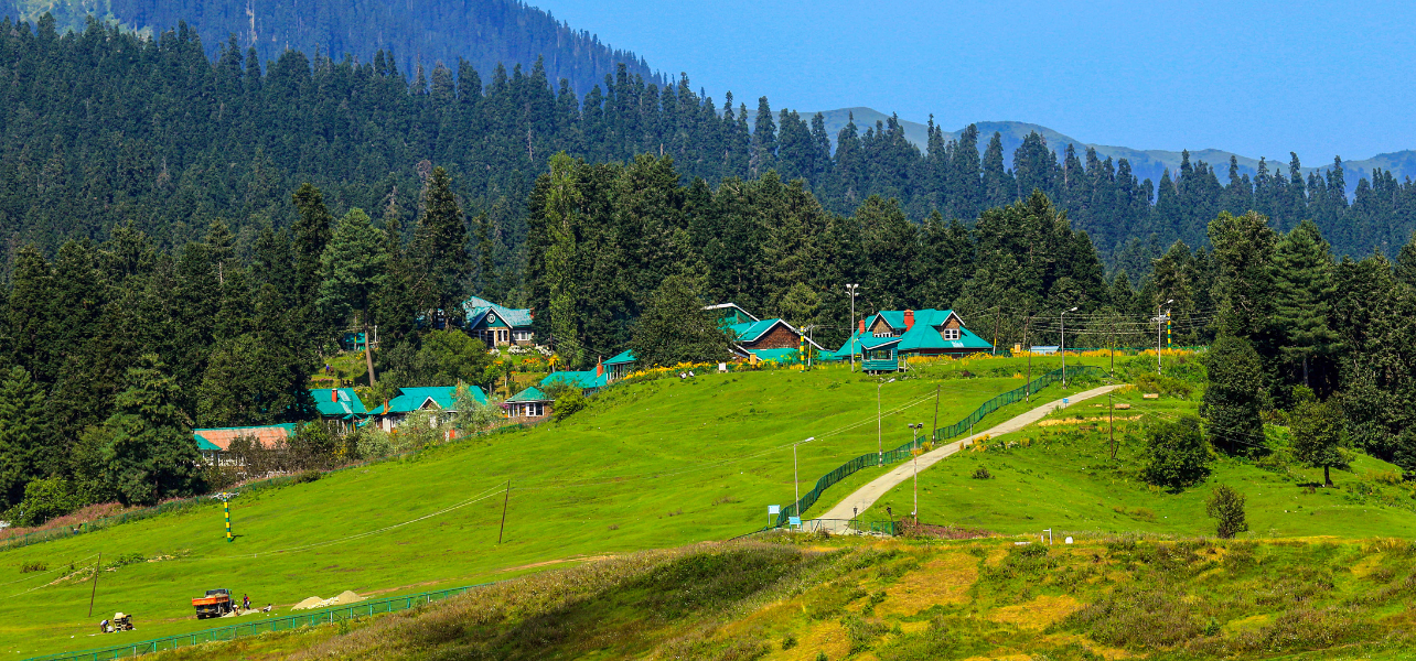 Kashmir Tour Package green valley village scenic landscape mountains nature beauty