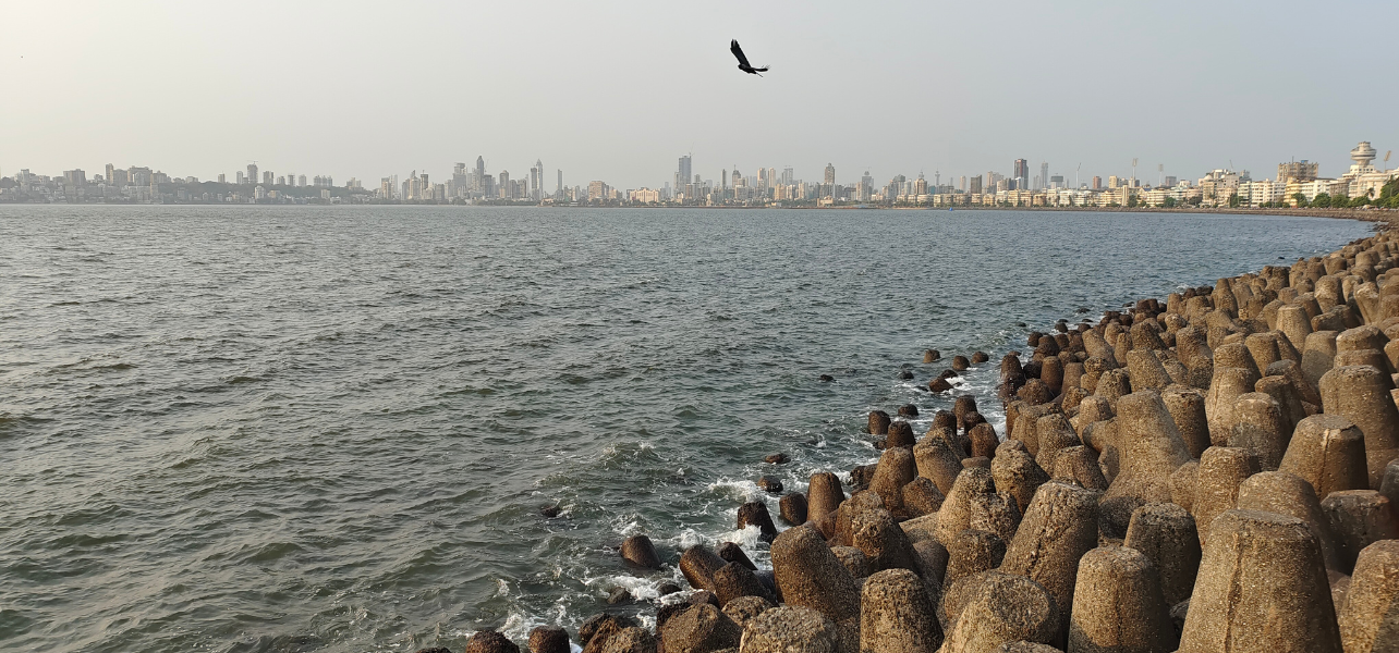 Mumbai Tour Packages coastline view of Mumbai with Arabian Sea and city skyline