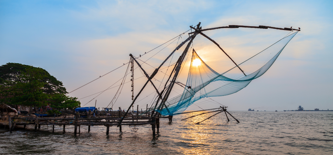 Cochin Tour Package chinese fishing nets sunset scenic view kerala backwaters