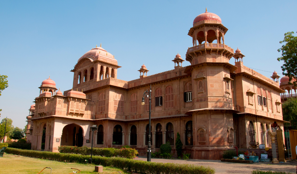 Beautiful Lalgarh Palace architecture Bikaner Rajasthan Bikaner tour package heritage place India