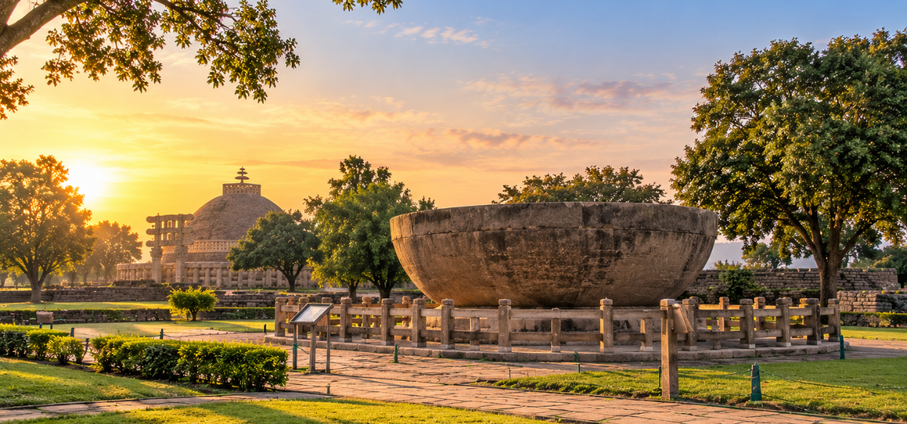 Sanchi Weekend Tour Package featuring the Great Stupa and historic Buddhist monuments in Madhya Pradesh