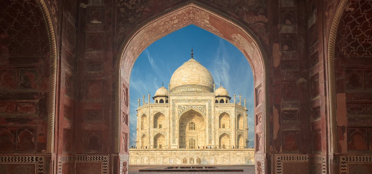 Golden Triangle With Historical Monument Taj Mahal historical architecture view in Agra