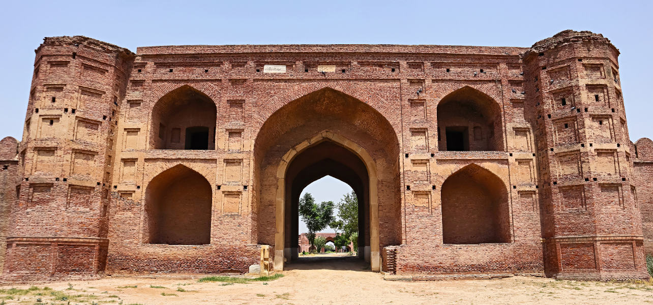 Historic fort architecture with long corridor and arches near Ludhiana Punjab Ludhiana Tour Package heritage tourism India