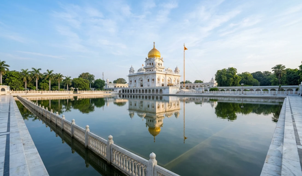 Patiala tour package – Gurdwara Dukh Nivaran Sahib with golden dome and holy sarovar