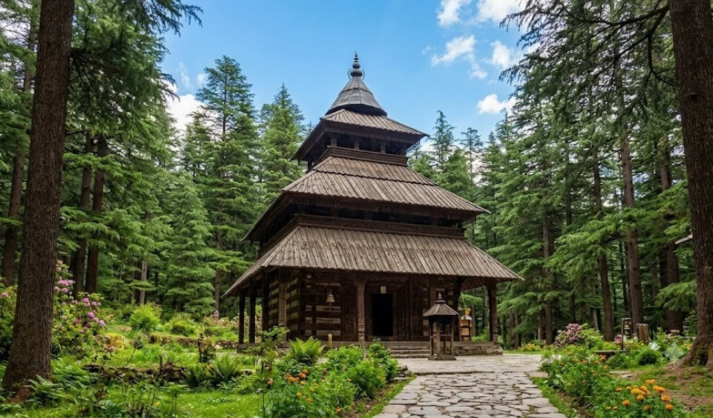 Hadimba Devi Temple surrounded by deodar forest, a top place included in our manali tour package.