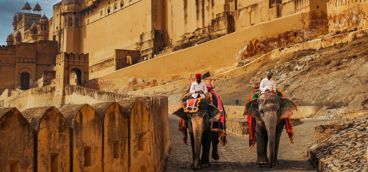 Rajasthan 5 Nights 6 Days Tour Package elephant ride at Amber Fort Jaipur heritage experience