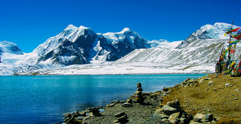 Auli ropeway and ski destination view